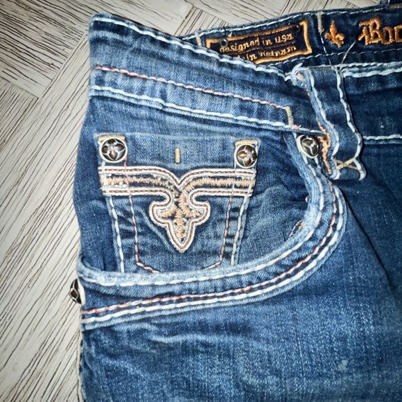 Rock Revival Cace Dark Blue Bootcut Jeans - Picture 11 of 14